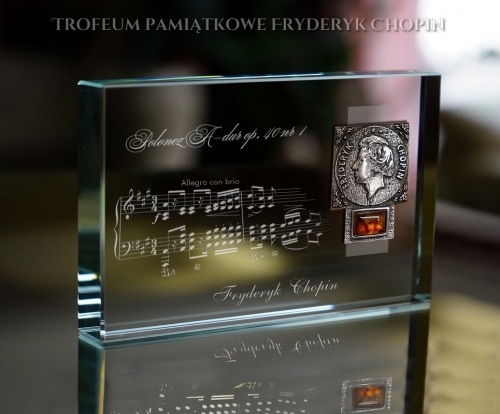 Statuetka - trofeum pamiątkowe Fryderyk Chopin.
